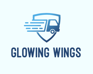 Blue Logistics Truck logo design