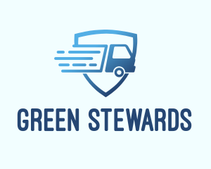 Blue Logistics Truck logo design