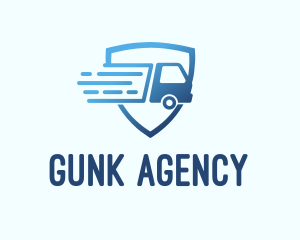 Blue Logistics Truck logo design