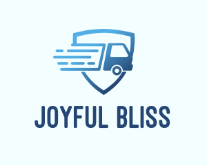 Blue Logistics Truck logo design