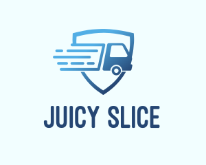 Blue Logistics Truck logo design