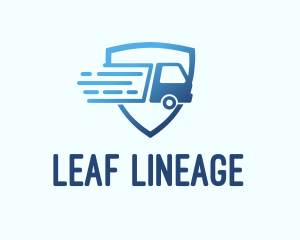 Blue Logistics Truck logo design