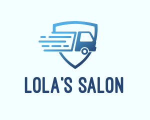 Blue Logistics Truck logo design