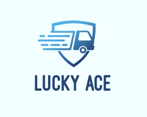 Blue Logistics Truck logo design