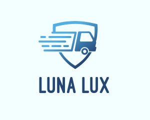 Blue Logistics Truck logo design