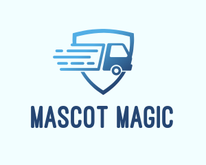 Blue Logistics Truck logo design