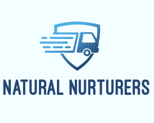 Blue Logistics Truck logo design