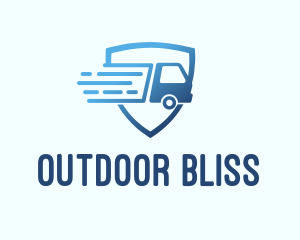 Blue Logistics Truck logo design