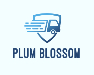 Blue Logistics Truck logo design