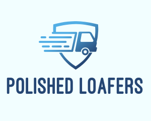 Blue Logistics Truck logo design