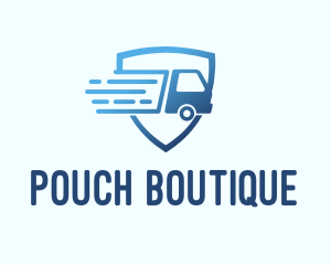 Blue Logistics Truck logo design