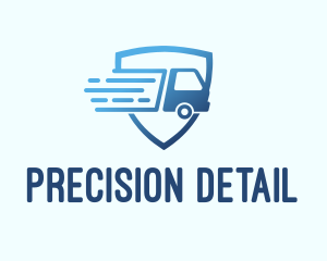 Blue Logistics Truck logo design