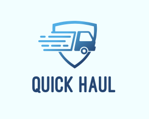 Blue Logistics Truck logo design