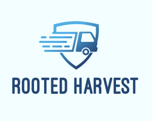 Blue Logistics Truck logo design