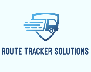 Blue Logistics Truck logo design