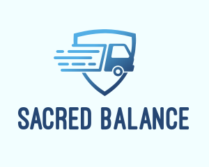 Blue Logistics Truck logo design