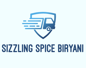 Blue Logistics Truck logo design