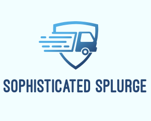 Blue Logistics Truck logo design