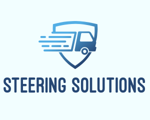 Blue Logistics Truck logo design