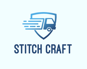 Blue Logistics Truck logo design