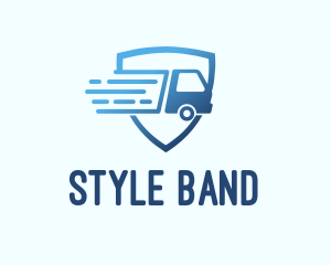 Blue Logistics Truck logo design