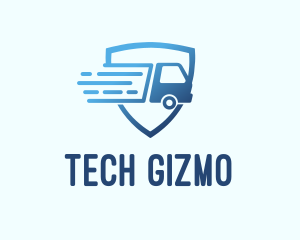 Blue Logistics Truck logo design