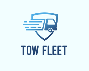 Blue Logistics Truck logo design