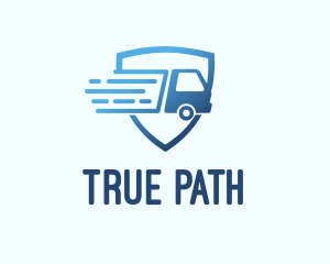 Blue Logistics Truck logo design