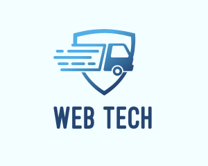 Blue Logistics Truck logo design