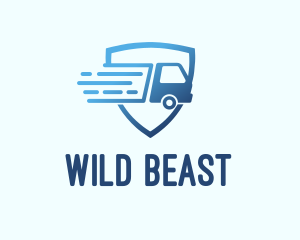 Blue Logistics Truck logo design