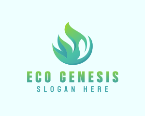 Natural Leaf Flame logo design