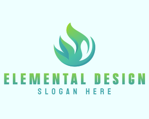 Natural Leaf Flame logo design