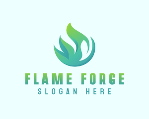 Natural Leaf Flame logo design