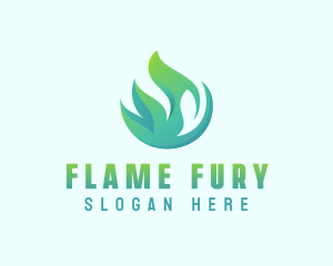 Natural Leaf Flame logo design