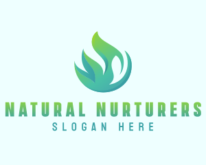 Natural Leaf Flame logo design