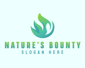 Natural Leaf Flame logo design