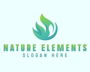 Natural Leaf Flame logo design