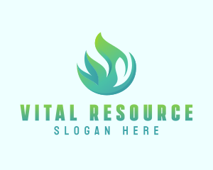 Natural Leaf Flame logo design