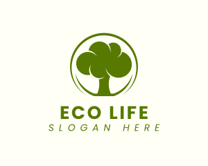 Green Tree Plant logo design