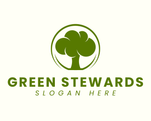 Green Tree Plant logo design