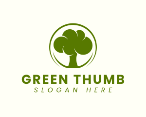 Green Tree Plant logo design