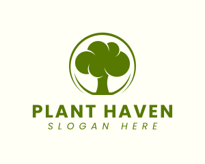 Green Tree Plant logo design