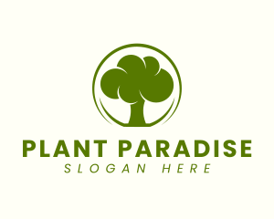 Green Tree Plant logo design