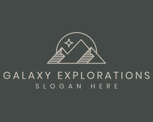 Mountain Hiking Star logo design