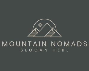 Mountain Hiking Star logo design