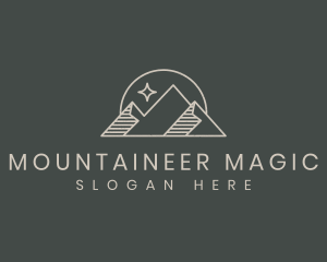 Mountain Hiking Star logo design