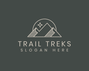 Mountain Hiking Star logo design