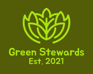 Green Botanical Garden  logo design