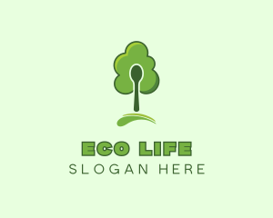 Organic Spoon Tree logo design