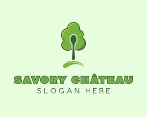 Organic Spoon Tree logo design